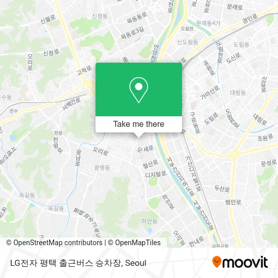 LG전자 평택 출근버스 승차장 map