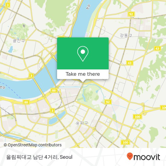 올림픽대교 남단 4거리 map