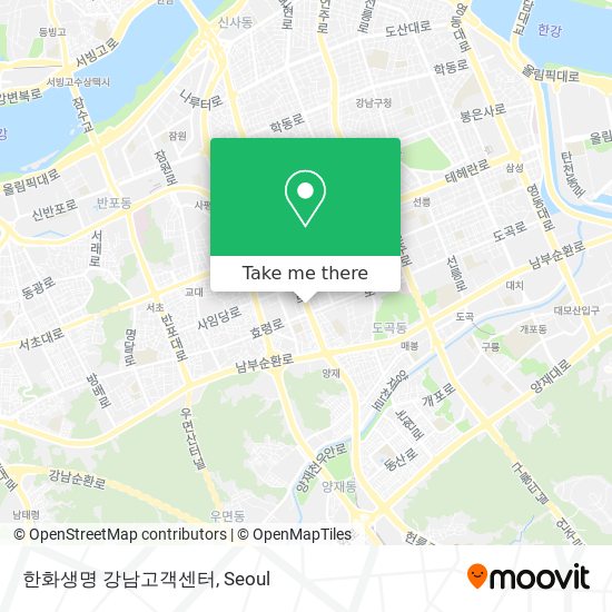 한화생명 강남고객센터 map