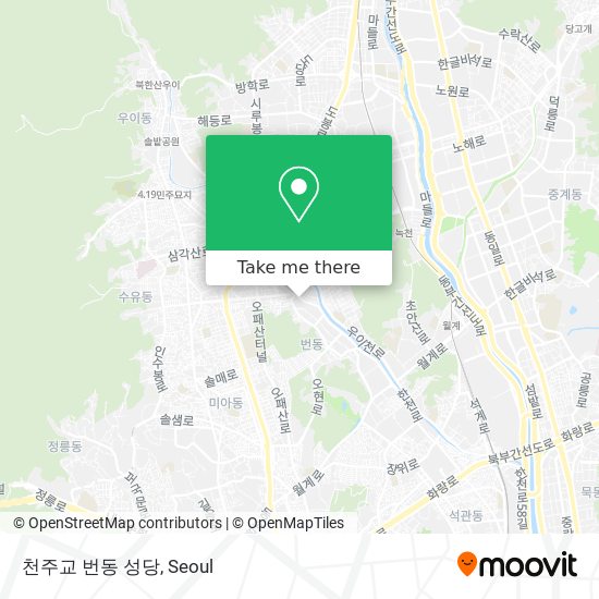 천주교 번동 성당 map