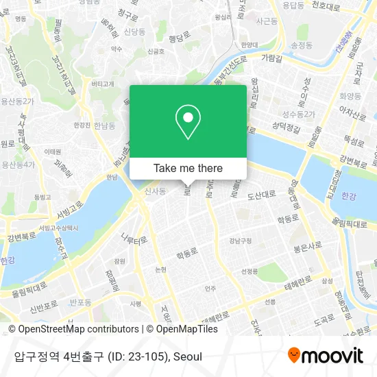압구정역 4번출구 (ID: 23-105) map