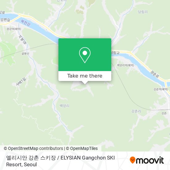 엘리시안 강촌 스키장 / ELYSIAN Gangchon SKI Resort map