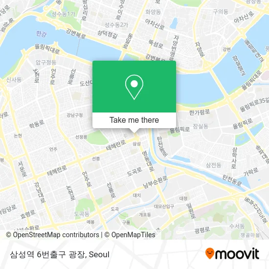 삼성역 6번출구 광장 map
