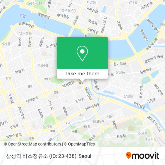 삼성역 버스정류소 (ID: 23-438) map