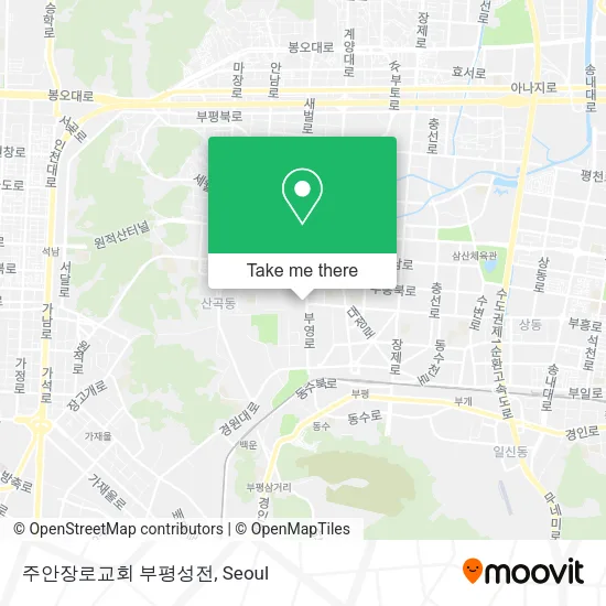 주안장로교회 부평성전 map
