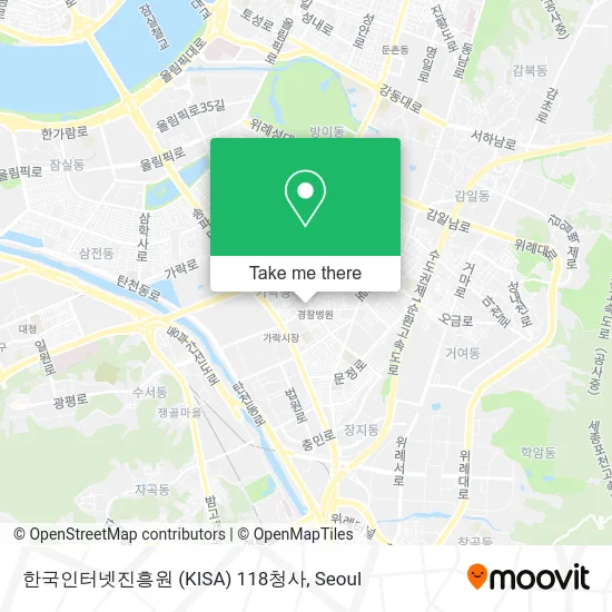 한국인터넷진흥원 (KISA) 118청사 map