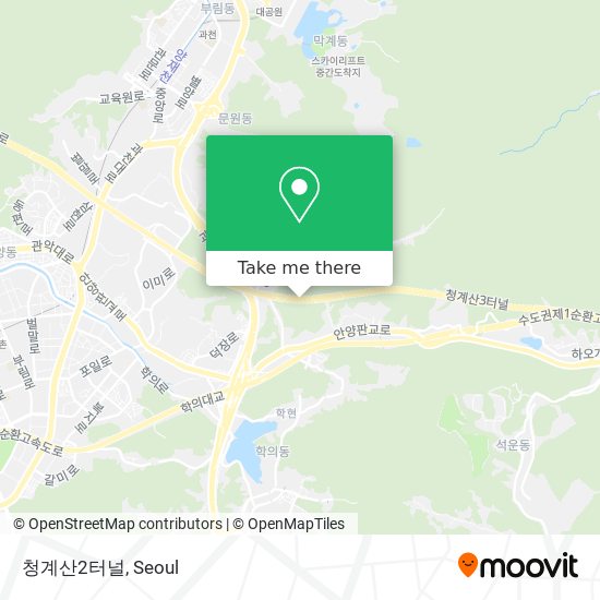 청계산2터널 map