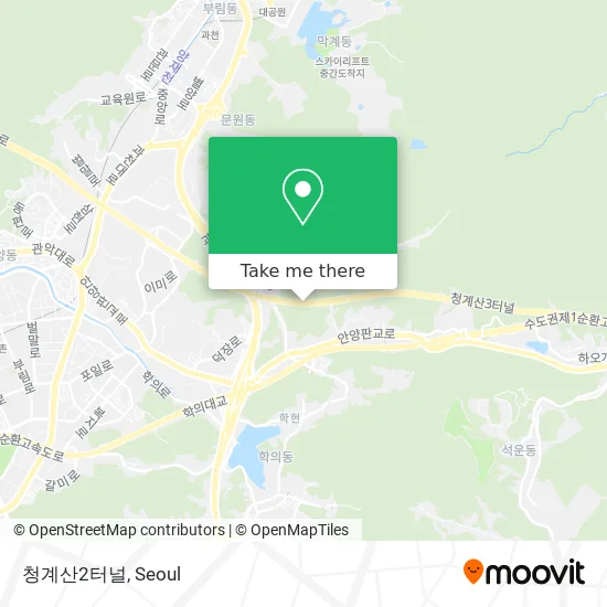 청계산2터널 map