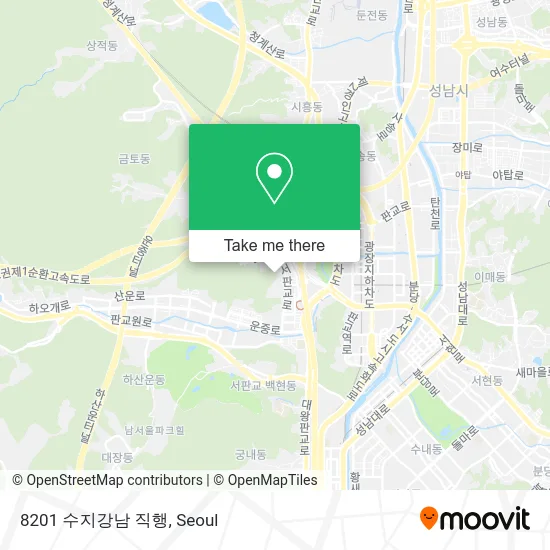 8201 수지강남 직행 map
