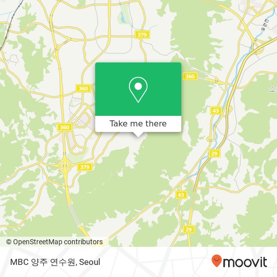 MBC 양주 연수원 map