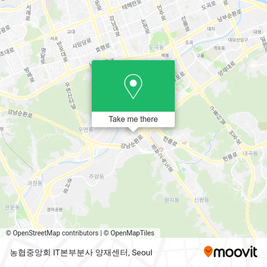 농협중앙회 IT본부분사 양재센터 map