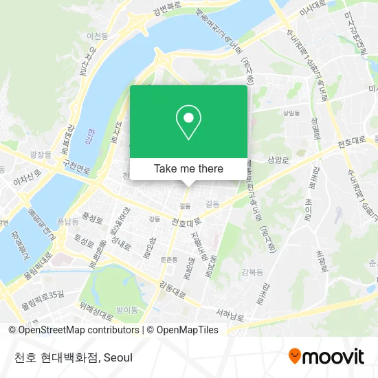 천호 현대백화점 map