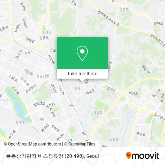 풍동상가단지 버스정류장 (20-498) map