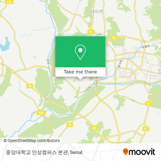 중앙대학교 안성캠퍼스 본관 map