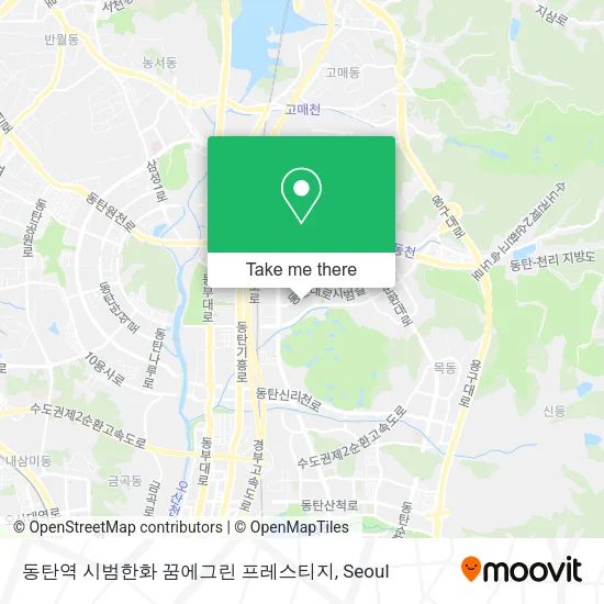 동탄역 시범한화 꿈에그린 프레스티지 map