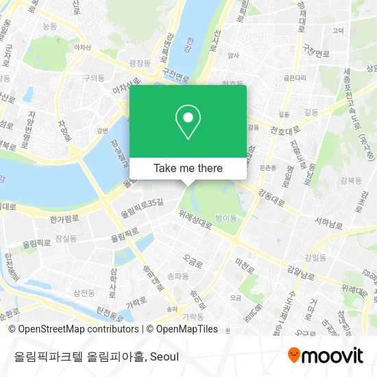 올림픽파크텔 올림피아홀 map