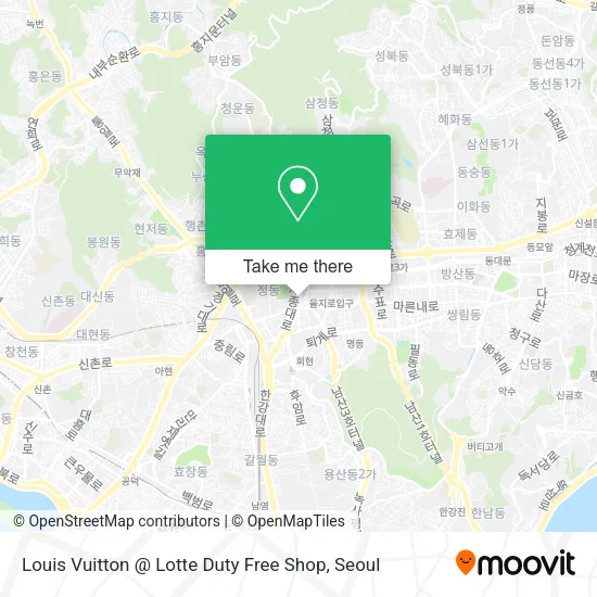 Louis Vuitton @ Lotte Duty Free Shop map