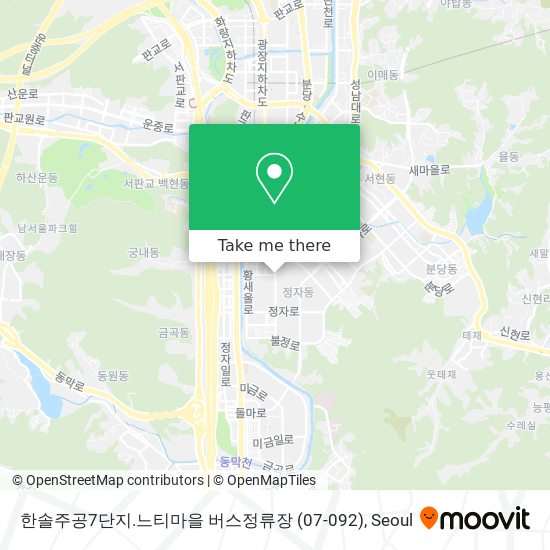 한솔주공7단지.느티마을 버스정류장 (07-092) map