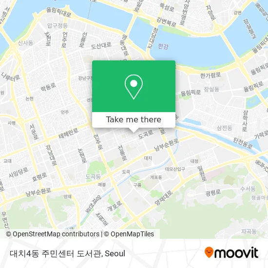 대치4동 주민센터 도서관 map