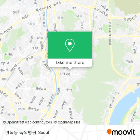 면목동 녹색병원 map