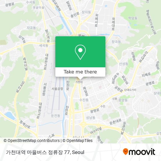 가천대역 마을버스 정류장 77 map
