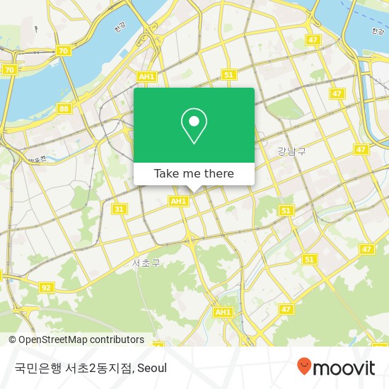 국민은행 서초2동지점 map