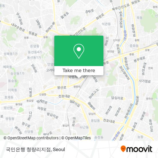 국민은행 청량리지점 map