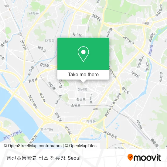 행신초등학교 버스 정류장 map