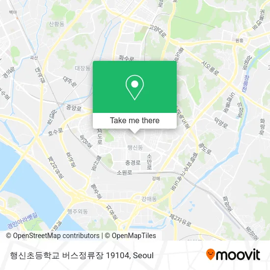 행신초등학교 버스정류장 19104 map