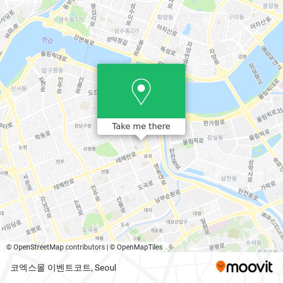 코엑스몰 이벤트코트 map