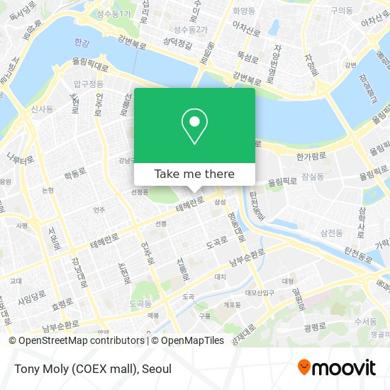 Tony Moly (COEX mall) map