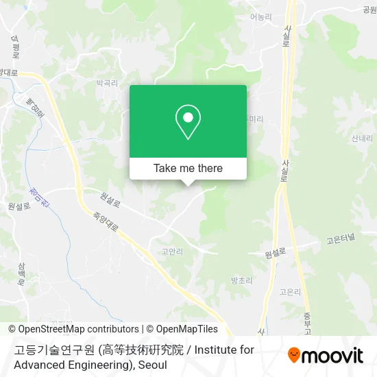 고등기술연구원 (高等技術硏究院 / Institute for Advanced Engineering) map