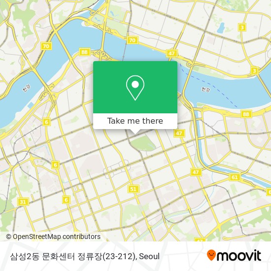 삼성2동 문화센터 정류장(23-212) map