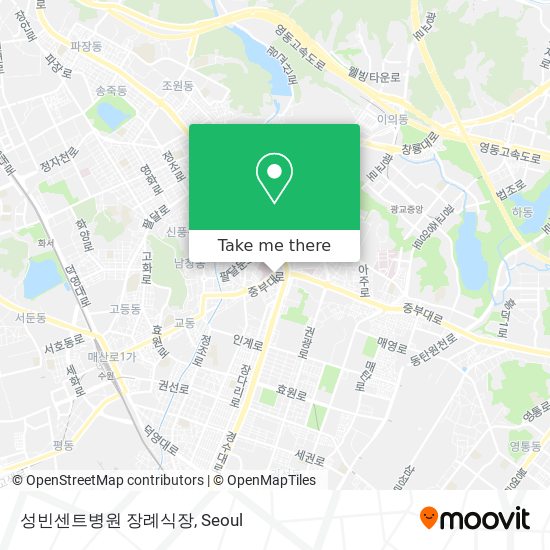 성빈센트병원 장례식장 map