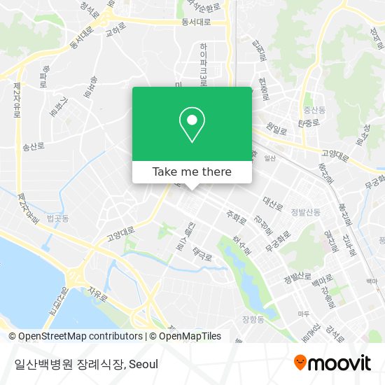 일산백병원 장례식장 map