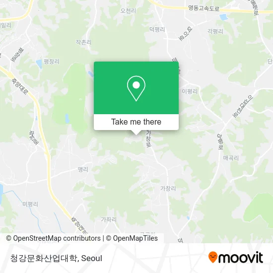 청강문화산업대학 map