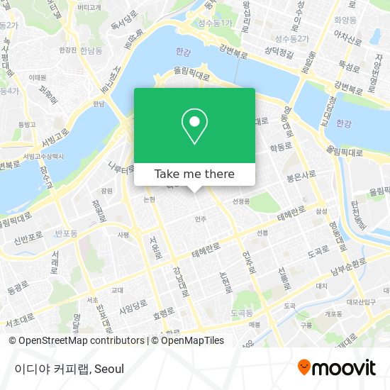 이디야 커피랩 map