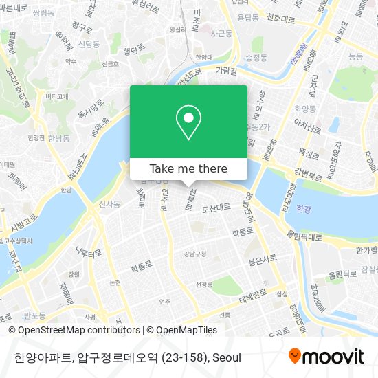 한양아파트, 압구정로데오역 (23-158) map
