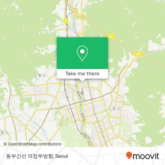 동부간선 의정부방향 map