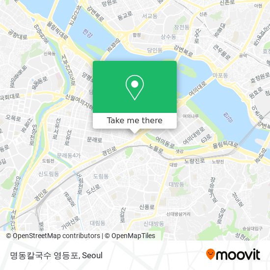 명동칼국수 영등포 map