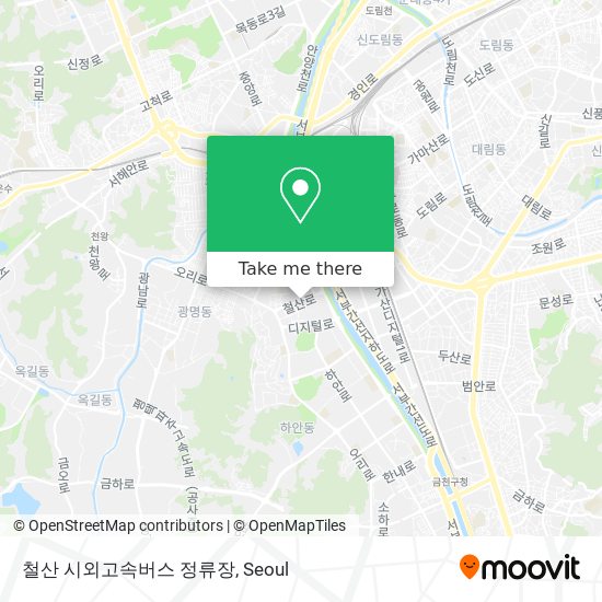 철산 시외고속버스 정류장 map
