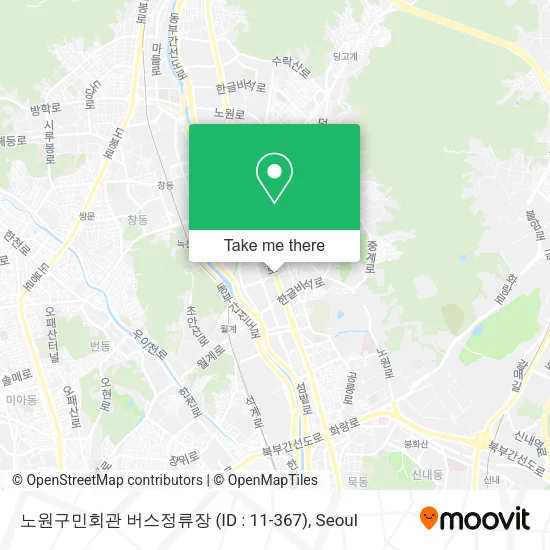 노원구민회관 버스정류장 (ID : 11-367) map