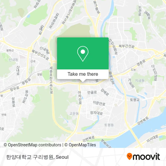 한양대학교 구리병원 map