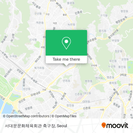 서대문문화체육회관 축구장 map