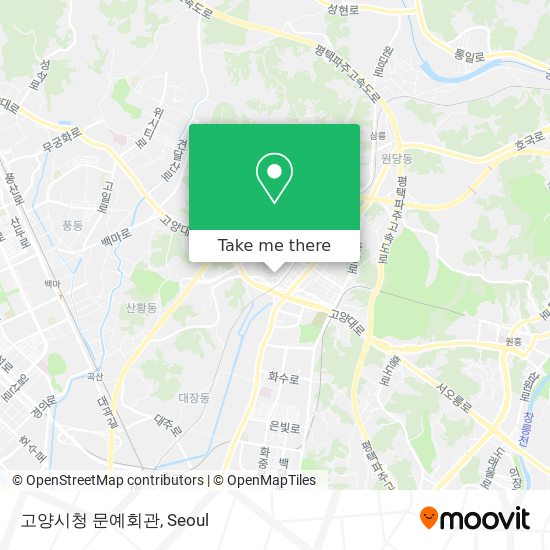 고양시청 문예회관 map