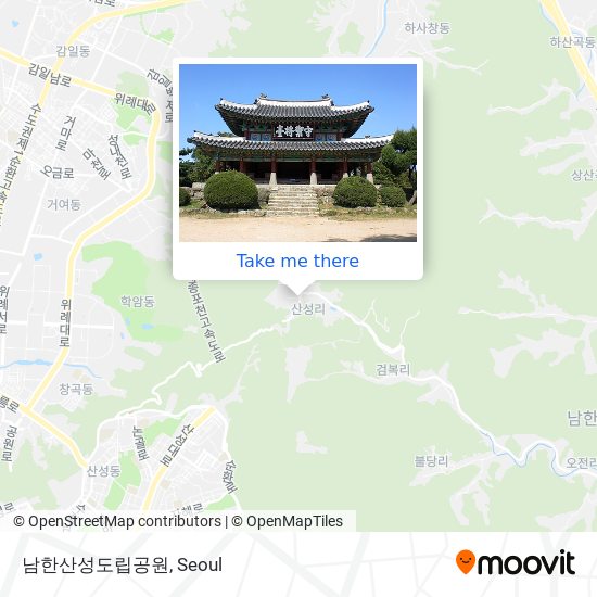 남한산성도립공원 map