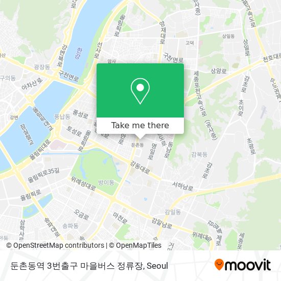 둔촌동역 3번출구 마을버스 정류장 map