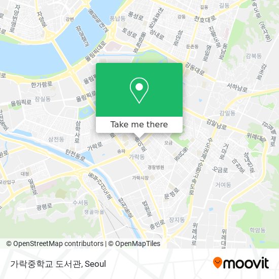 가락중학교 도서관 map