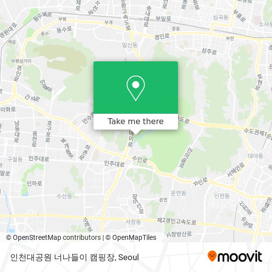 인천대공원 너나들이 캠핑장 map