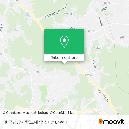 한국관광대학(교내식당,매점) map